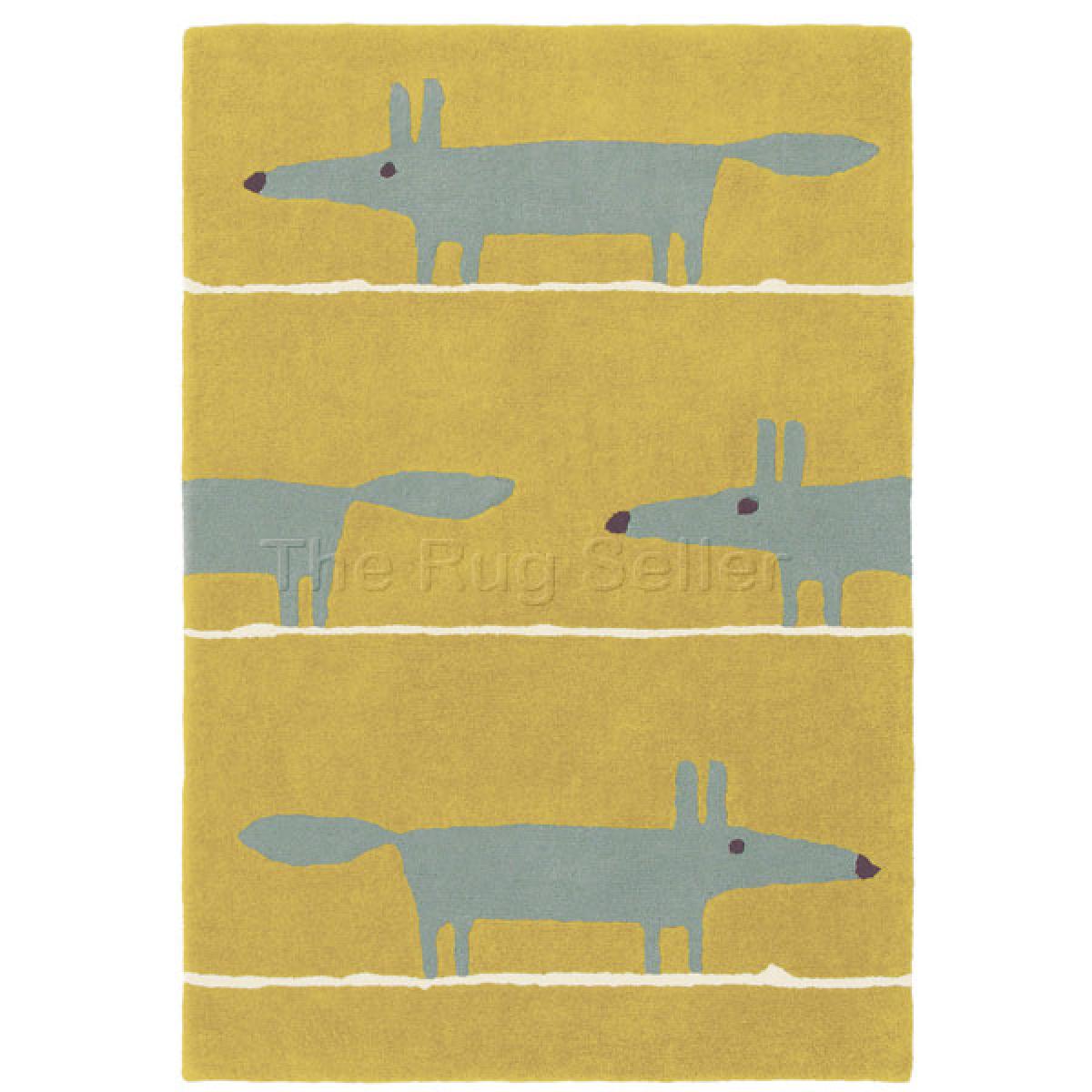 Scion Mr Fox Wool Rugs 25306 in Mustard Yellow&nbsp;120x180cm – image 3