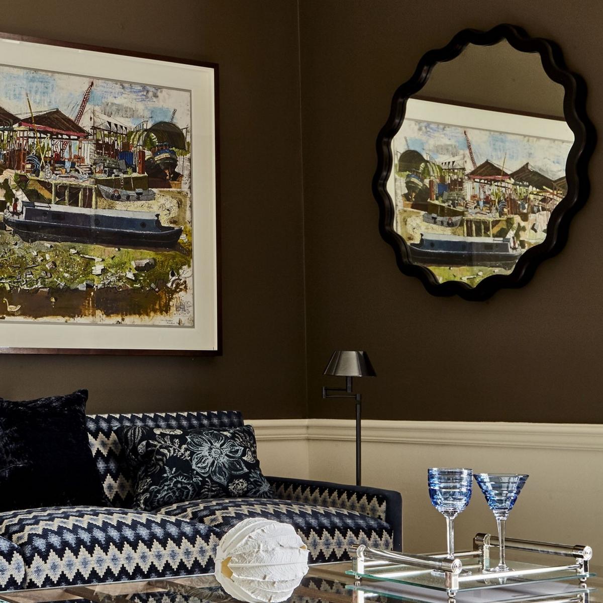 Keste Round Mirror by William Yeoward in Faux Bronze 90x90cm – image 2