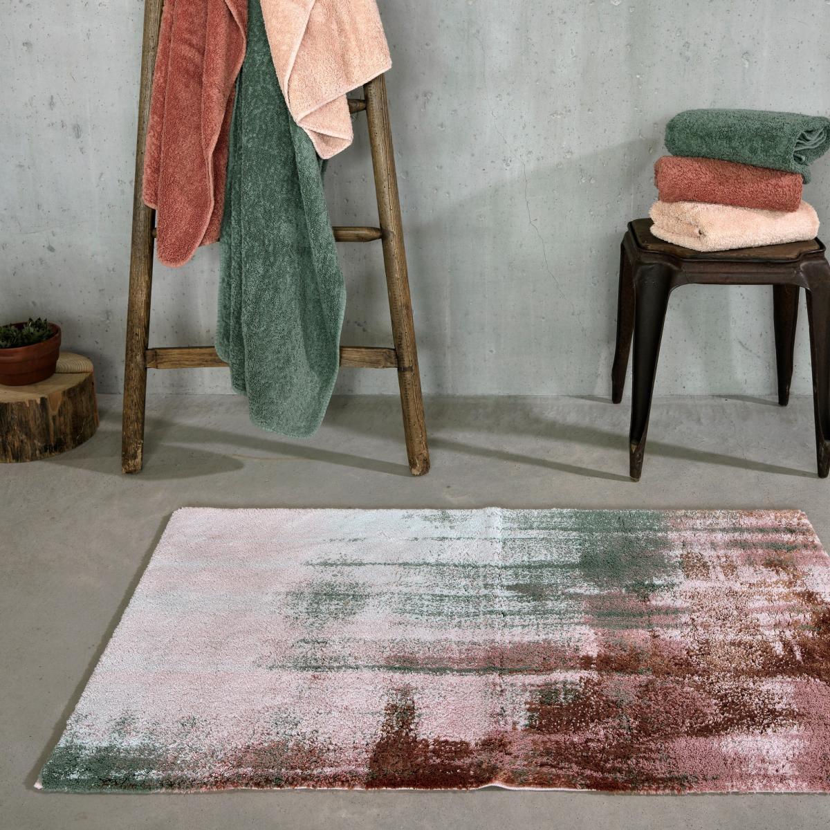 Kapi 603 Abstract Bath Mat in Spicy Brown by Abyss & Habidecor 70x120cm – image 2