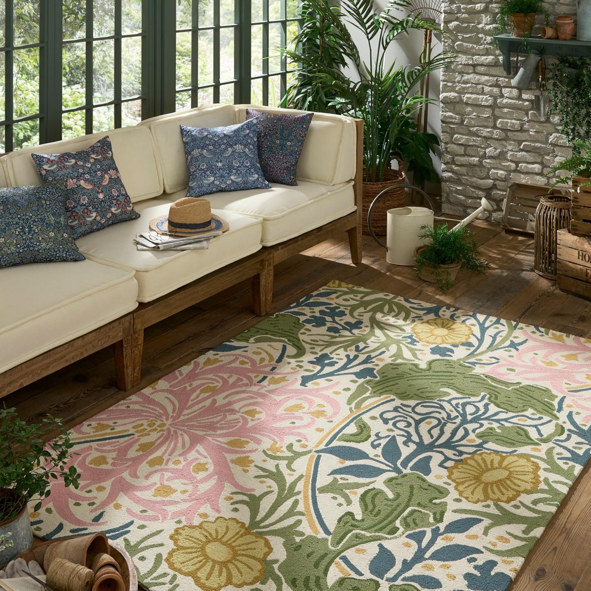 Seaweed Indoor Outdoor Rugs 427007 by Morris & Co in Chrysanthemum – image 2