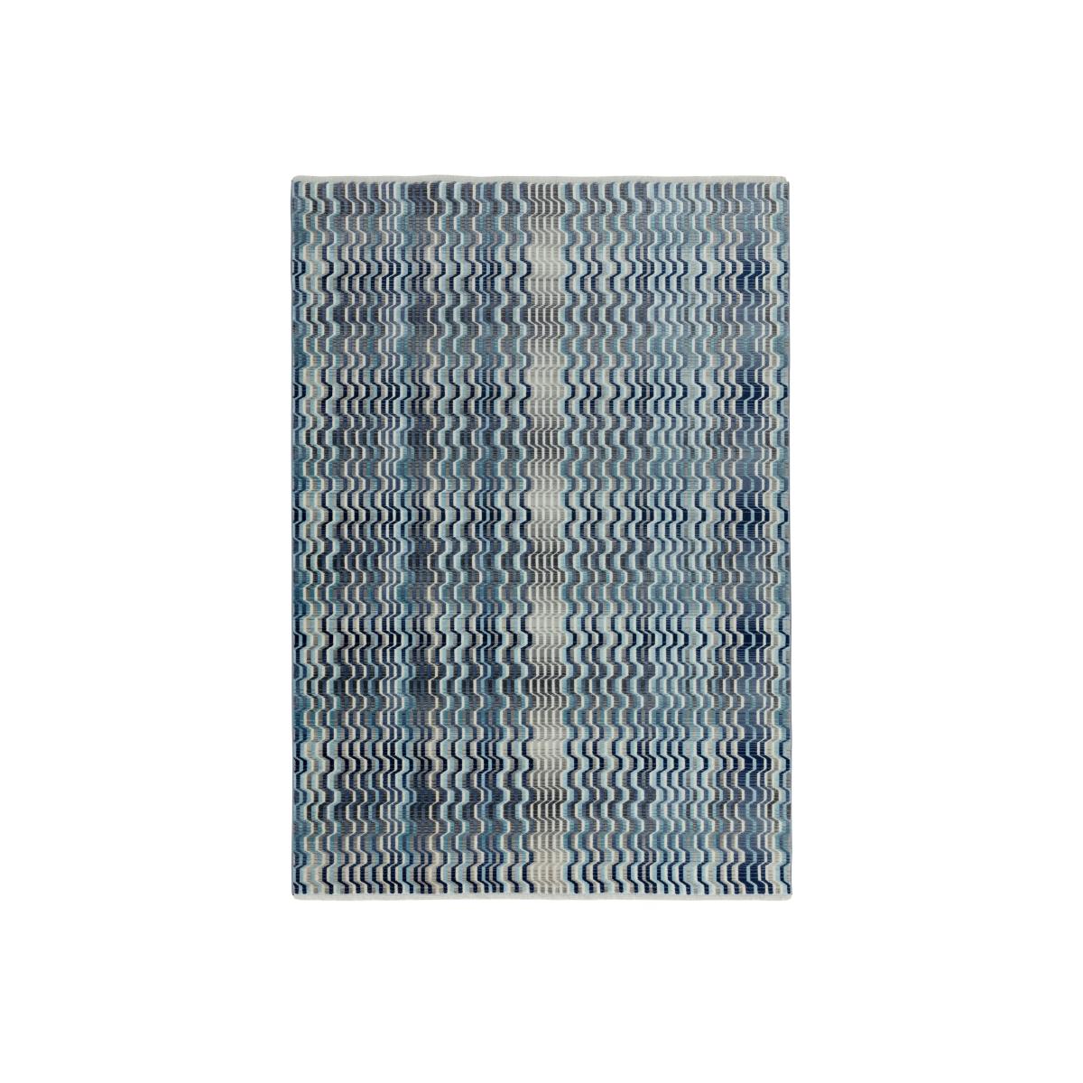 Skye Wave Geometric Rugs in SK03 Blue – image 1