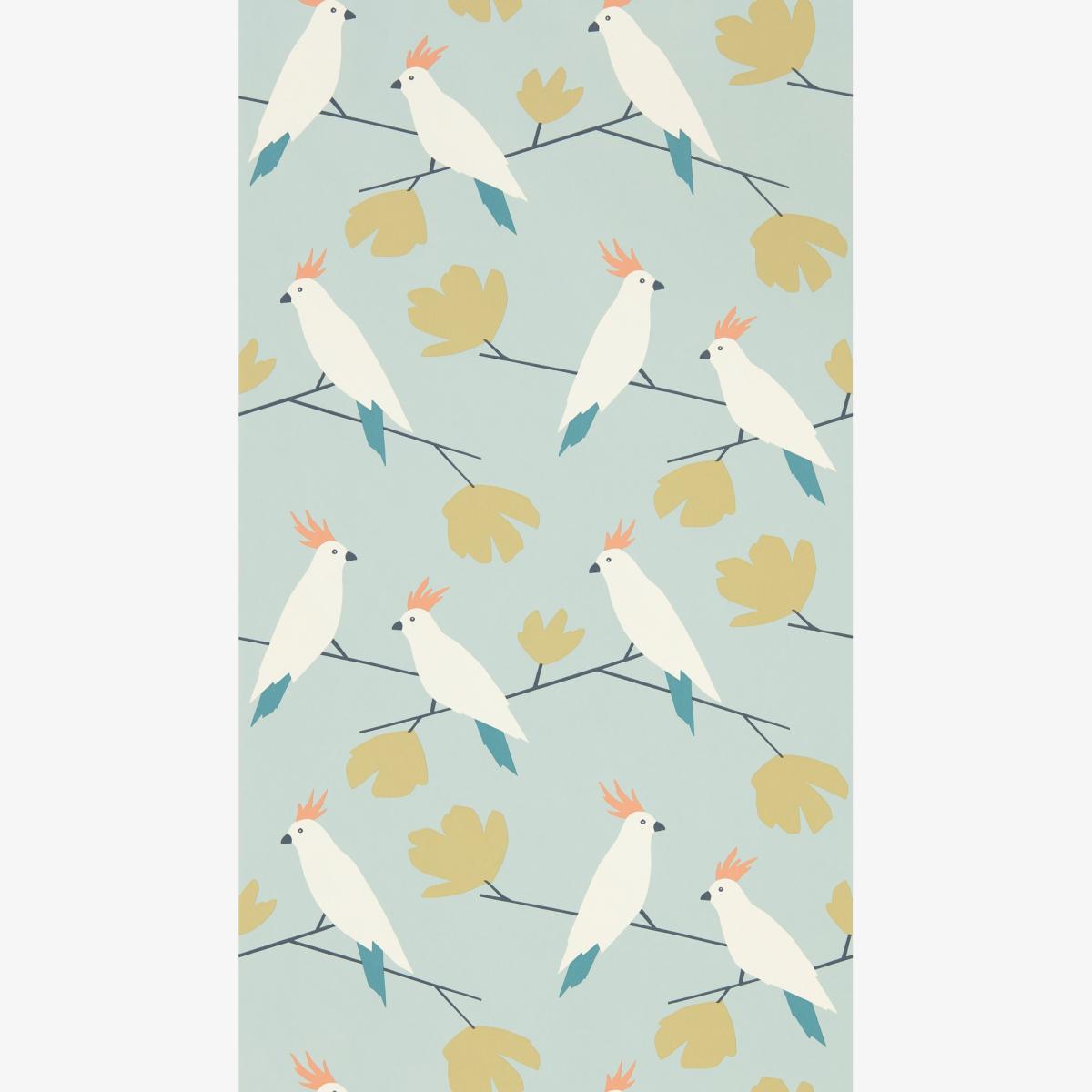 Love Birds Wallpaper 112220 by Scion in Candy Blue Roll