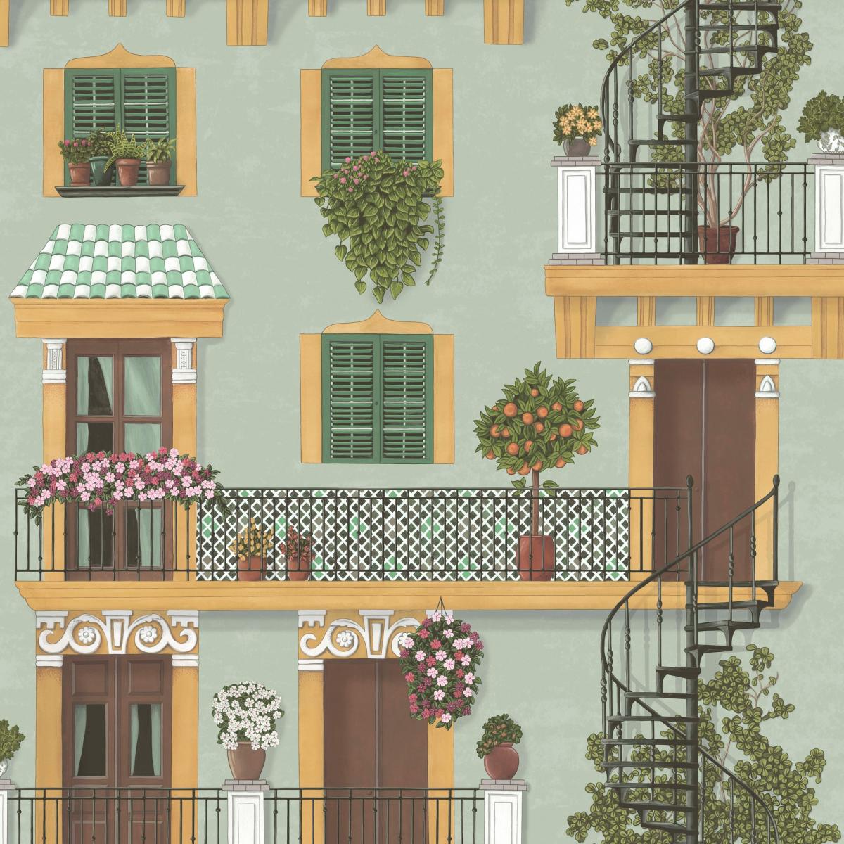 Alfaro Wallpaper 117 4012 by Cole & Son in Duck Egg MultiRoll