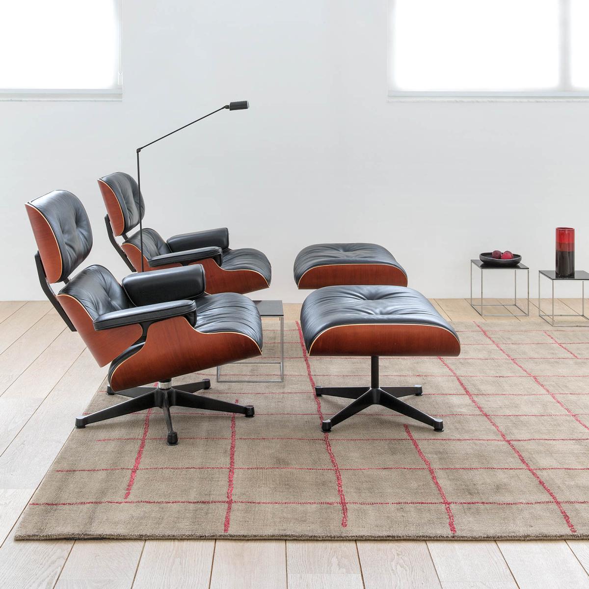 Grid Rugs 206 003 900 in Brown and Red by Ligne Pure – image 1