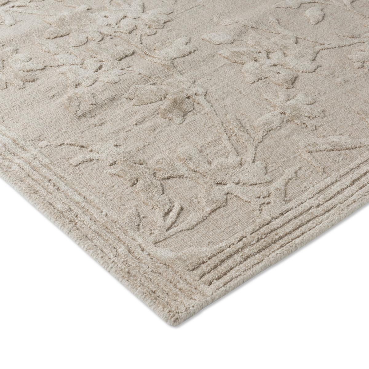 Rye Floral Jaquard 081901 Rug by Laura Ashley in Natural 140x200cm – image 2