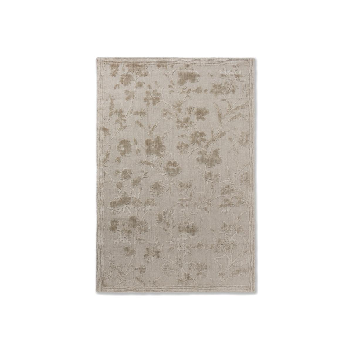 Rye Floral Jaquard 081901 Rug by Laura Ashley in Natural 140x200cm – image 1