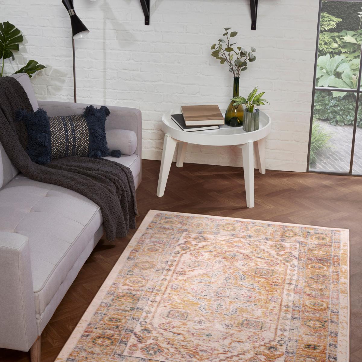 Nova 8879 Traditional Rugs in Cream White&nbsp;66x100cm – image 2