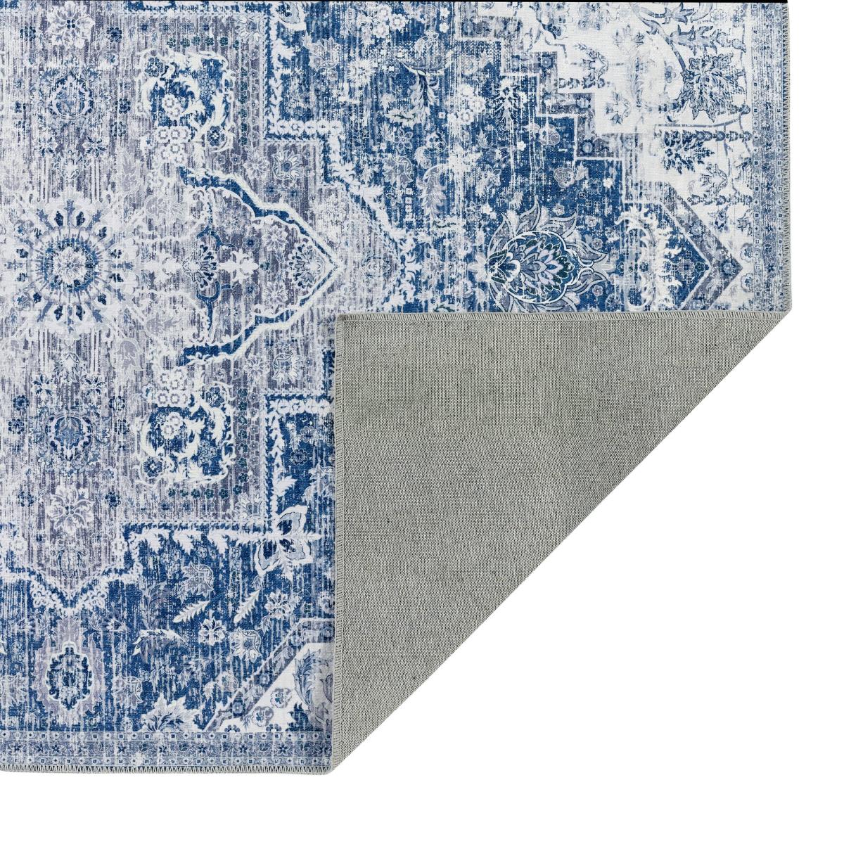 Origins Washable Garda Traditional Runner Rug in Blue 67x200cm – image 3