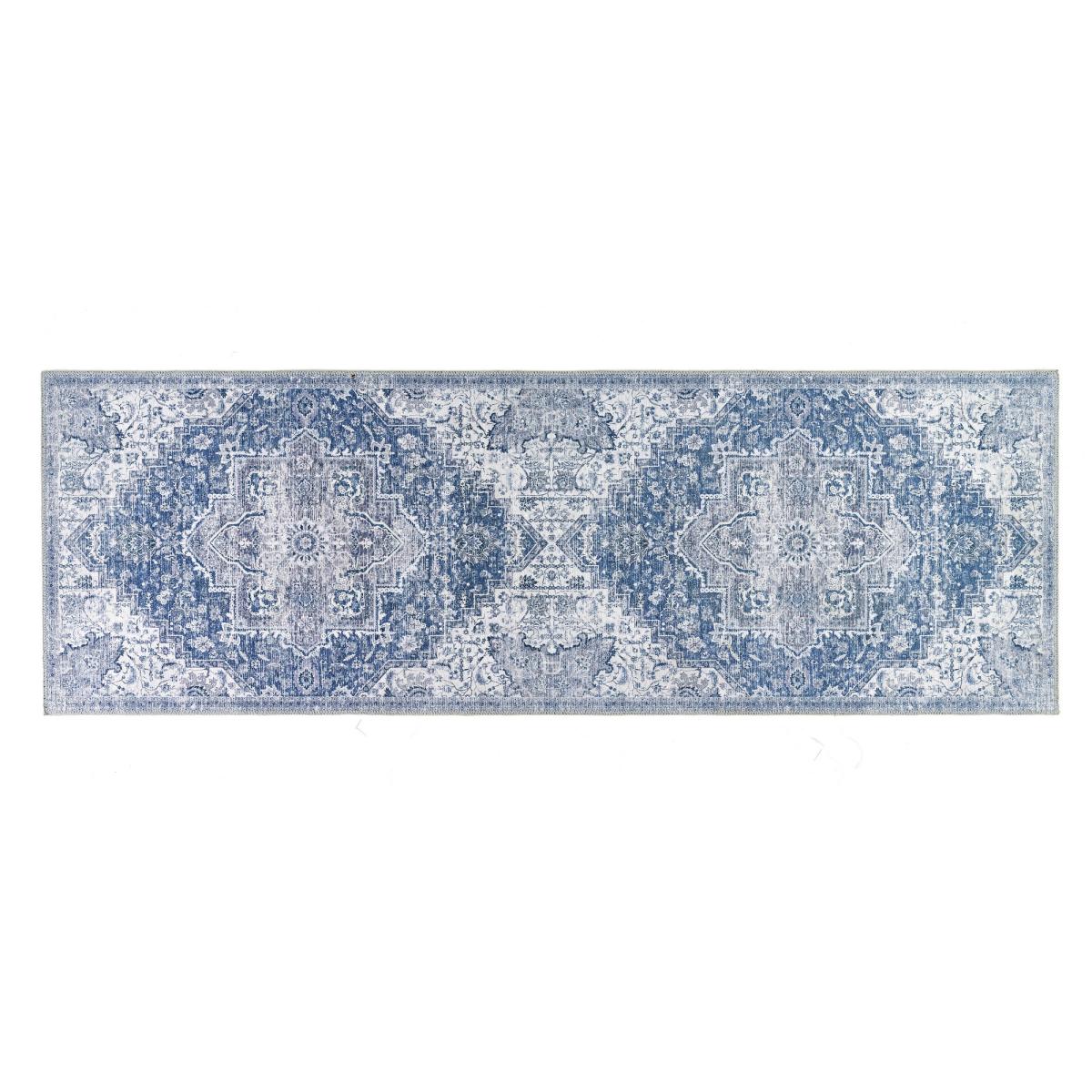 Origins Washable Garda Traditional Runner Rug in Blue 67x200cm – image 4