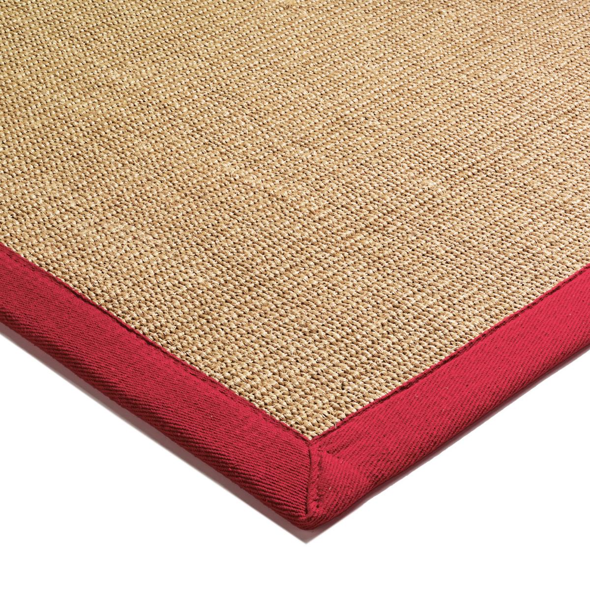 Sisal Rugs in Linen with Red Border 200x300cm – image 2