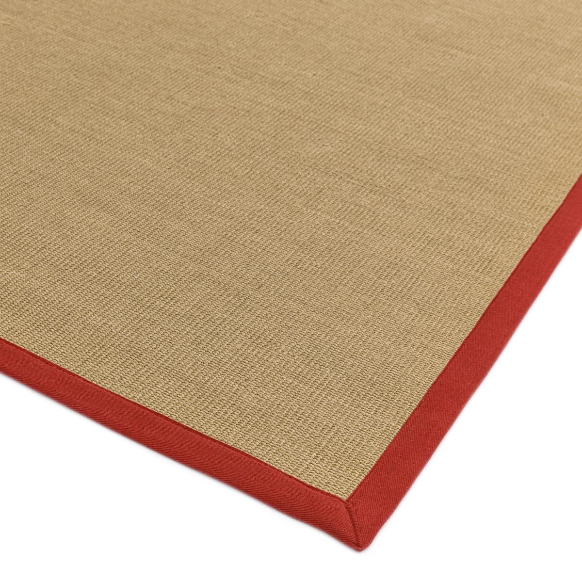 Sisal Rugs in Linen with Red Border 200x300cm – image 3