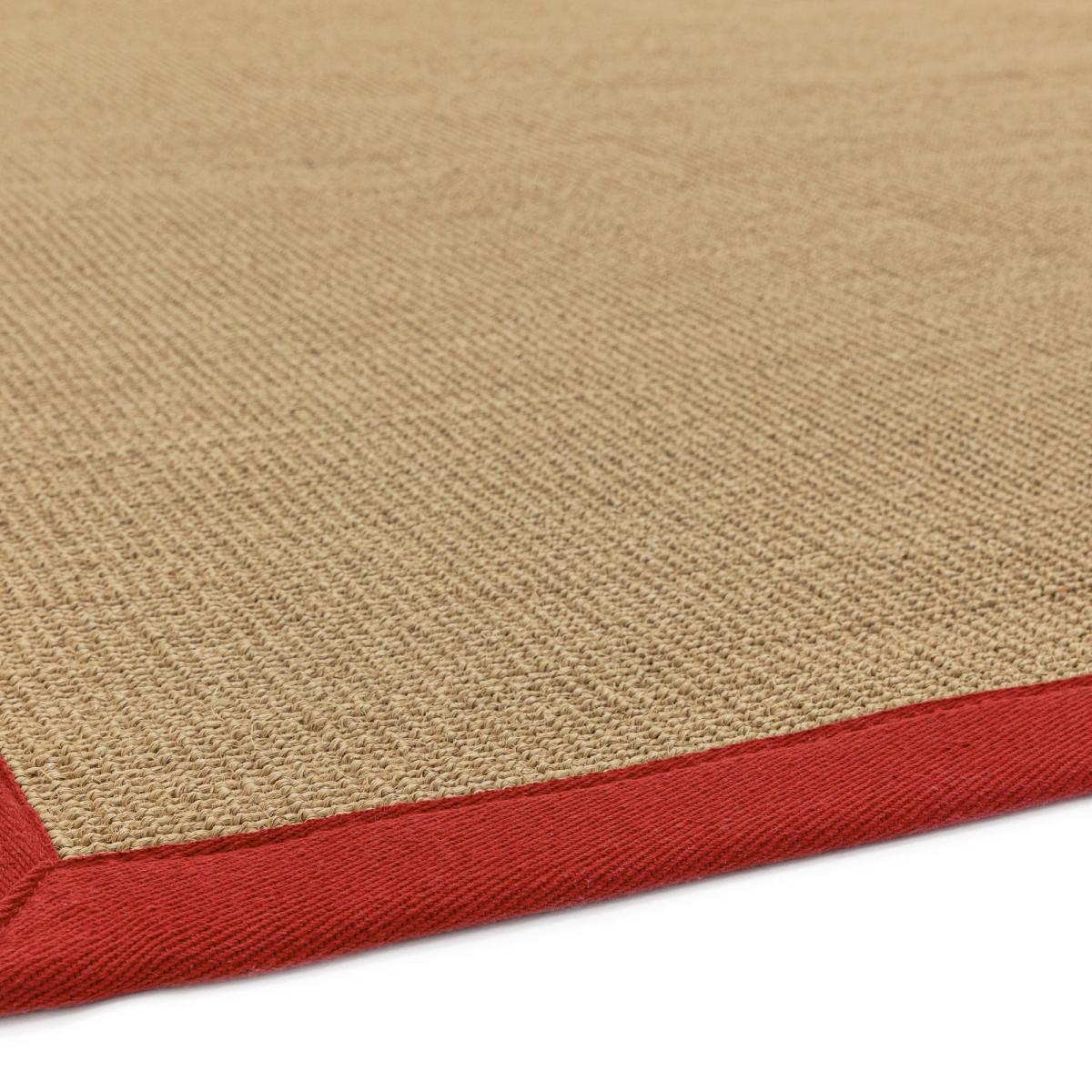 Sisal Rugs in Linen with Red Border 200x300cm – image 4