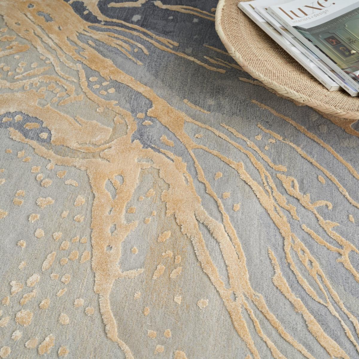 Prismatic Abstract Rugs PRS28 by Nourison in Grey Gold&nbsp;114x175cm – image 3