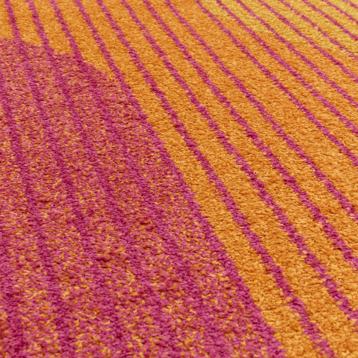 Muse MU13 Geometric Stripe Woven Rugs in Yellow Multi – image 2