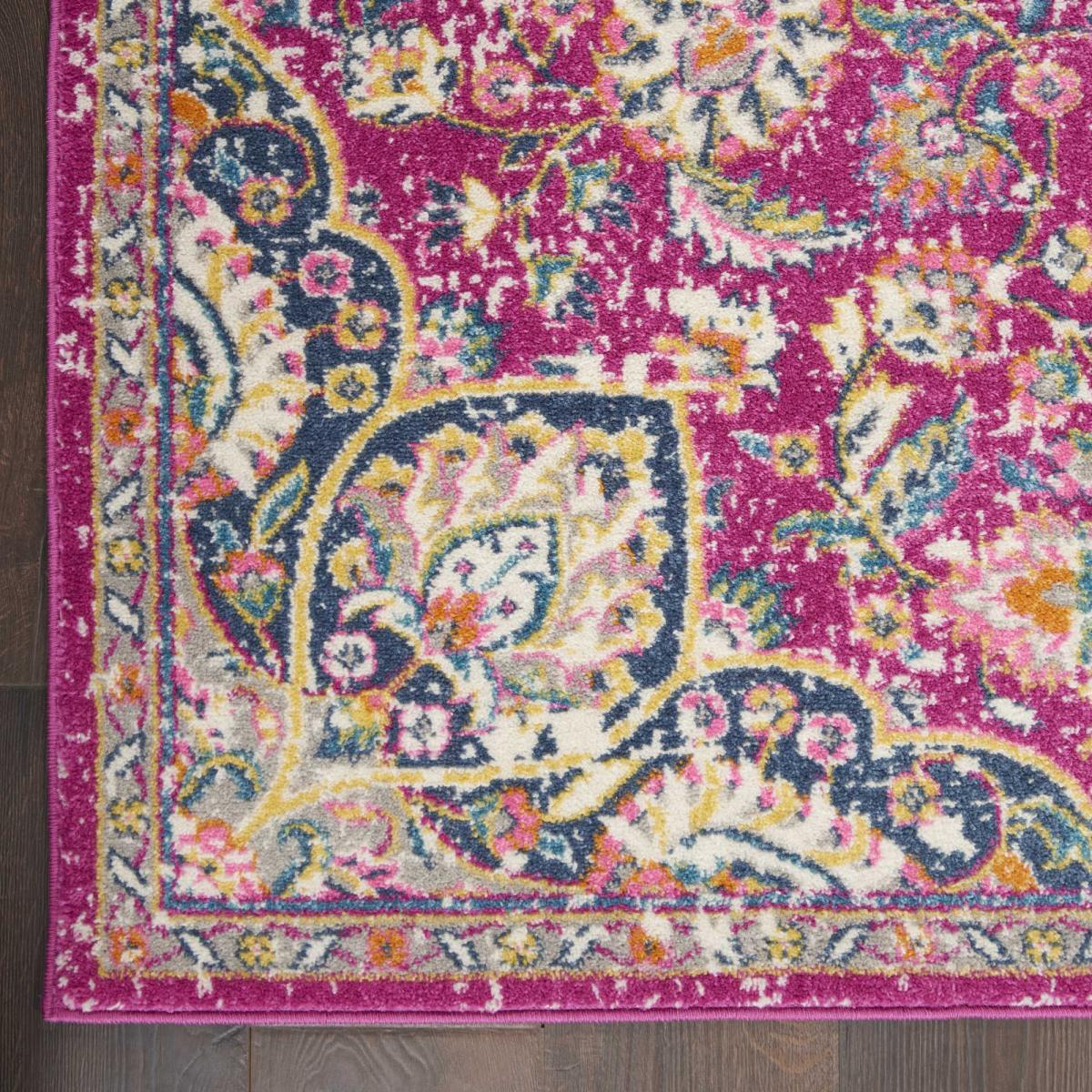 Passion Vintage Distressed Medallion Rugs PSN22 in Pink – image 2