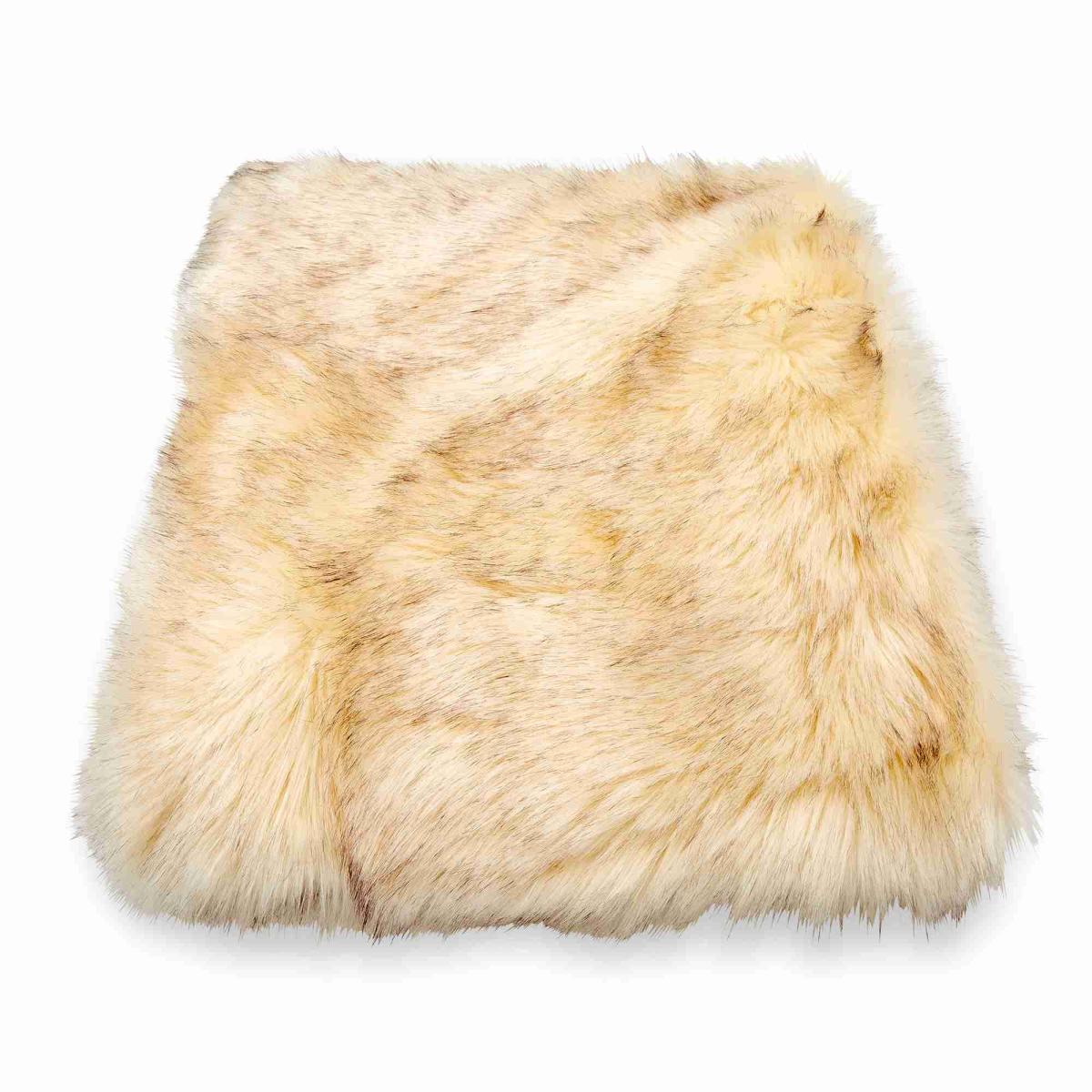Berwyn Faux Fur Throw by Laura Ashley in Cream130x170cm – image 2