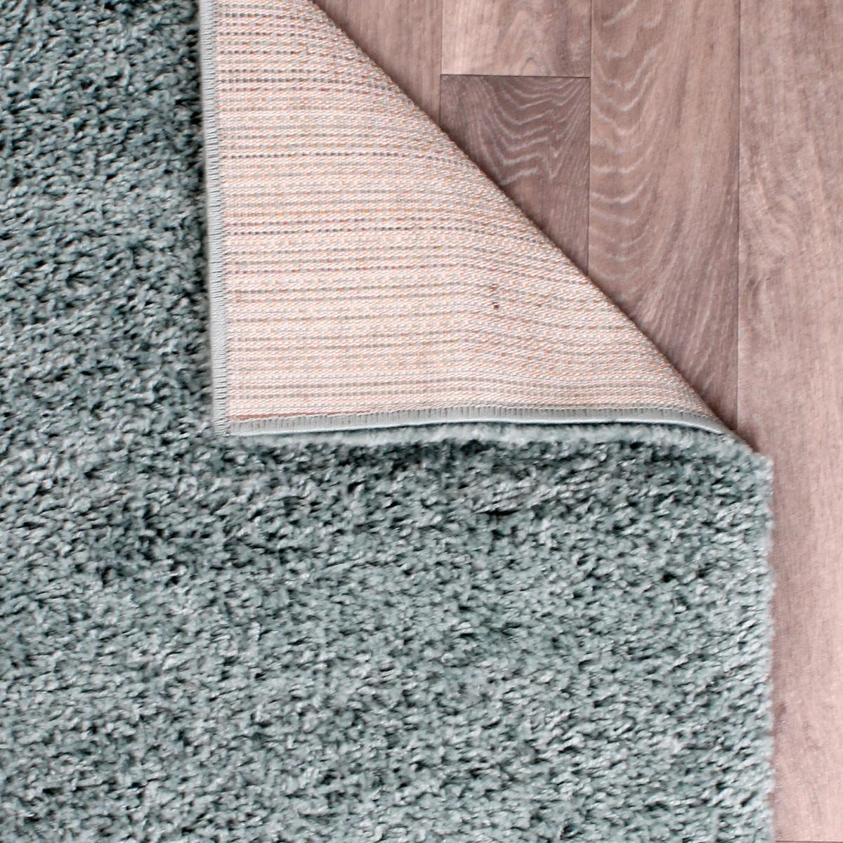 Retro Plain Shaggy Rugs in Duck Egg – image 2