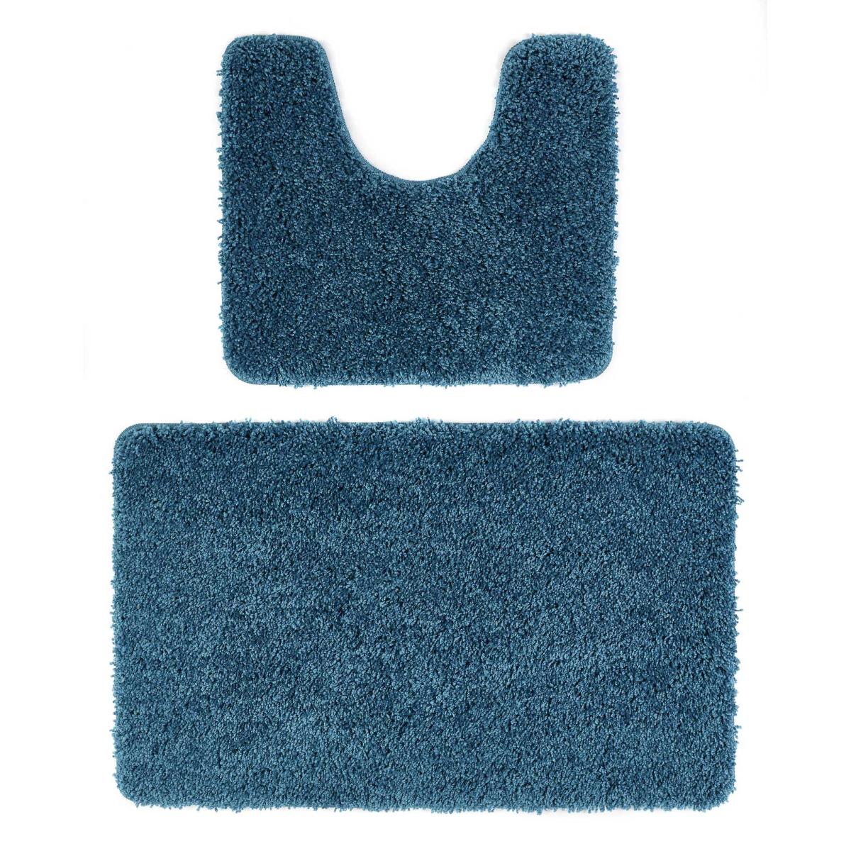 Buddy Bath Mat And Toilet WashableSet in Teal Blue 50x80cm – image 4