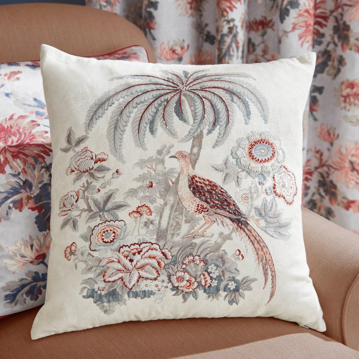 Burdette Floral Cushion by Laura Ashley in Steel Grey45x45cm – image 1