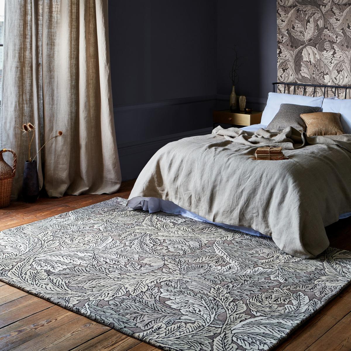 Acanthus Leaf Wool Rugs 126904 in Mole By William Morris – image 2