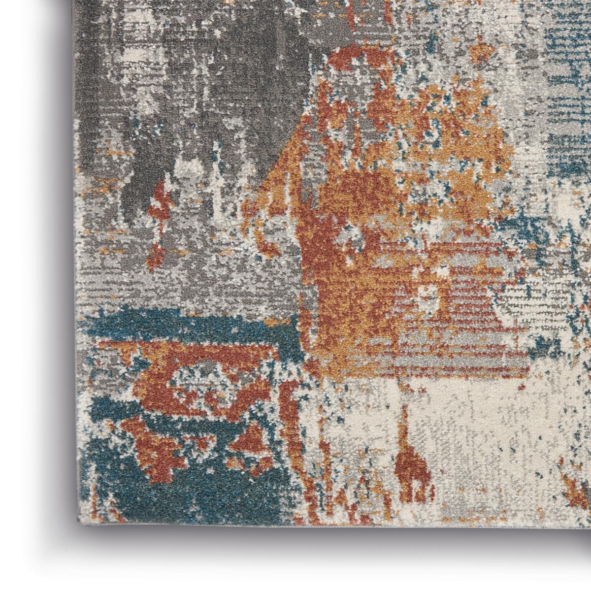 Tangra TNR06 Abstract Rug by Nourison in Grey Multicolour122x183cm – image 3