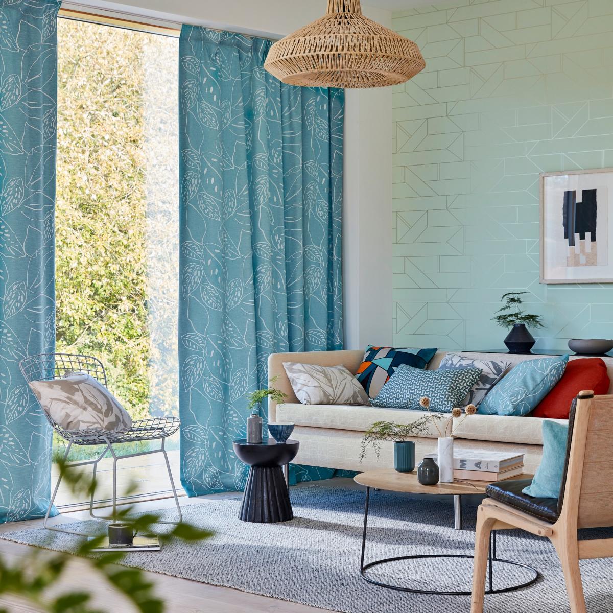 Barbican Geometric Wallpaper 112013 by Scion in Mint Green Roll – image 3