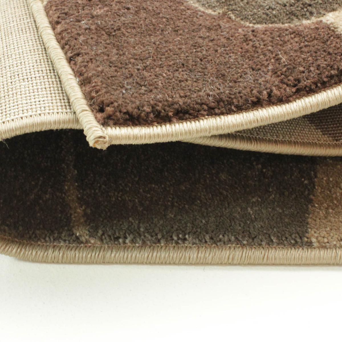 Hand Carved Vine Rugs in Beige and Brown – image 2