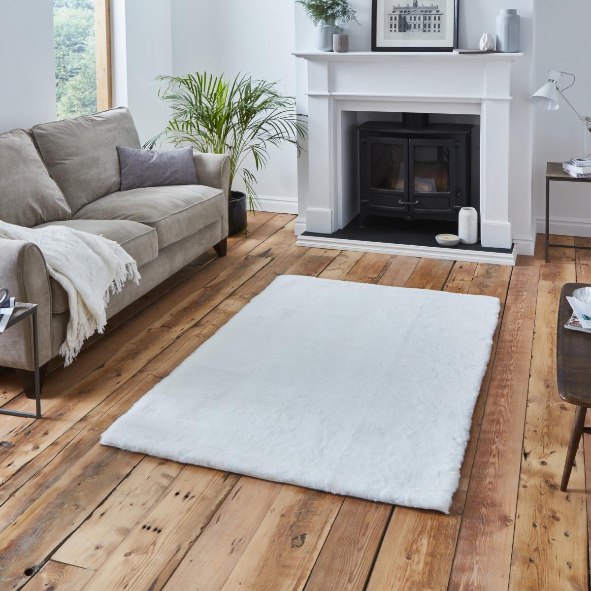 Teddy Shaggy Rugs in Ivory – image 1