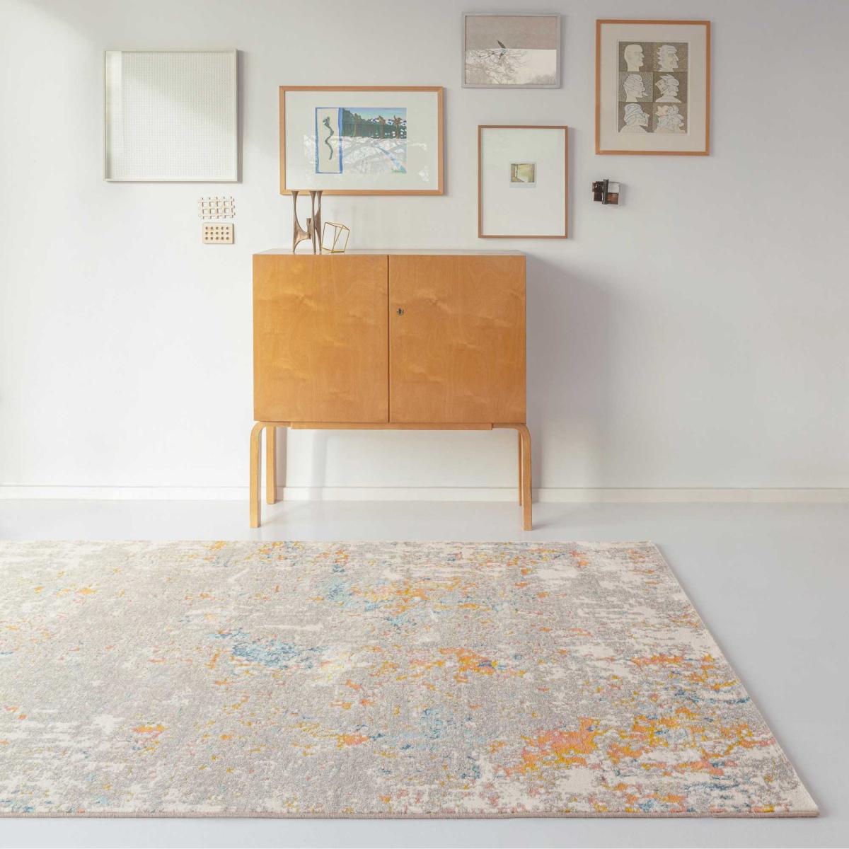City Modern Abstract Rugs 466117 AK990 in Taupe Multi – image 1