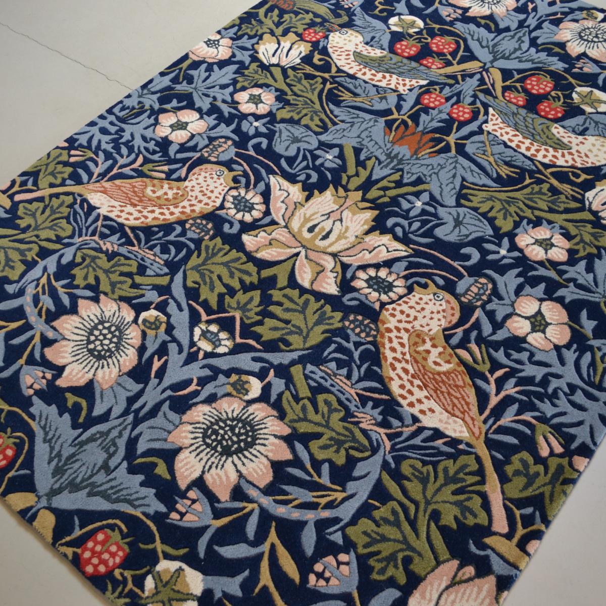 Strawberry Thief Rugs 027708 Indigo by William Morris – image 1