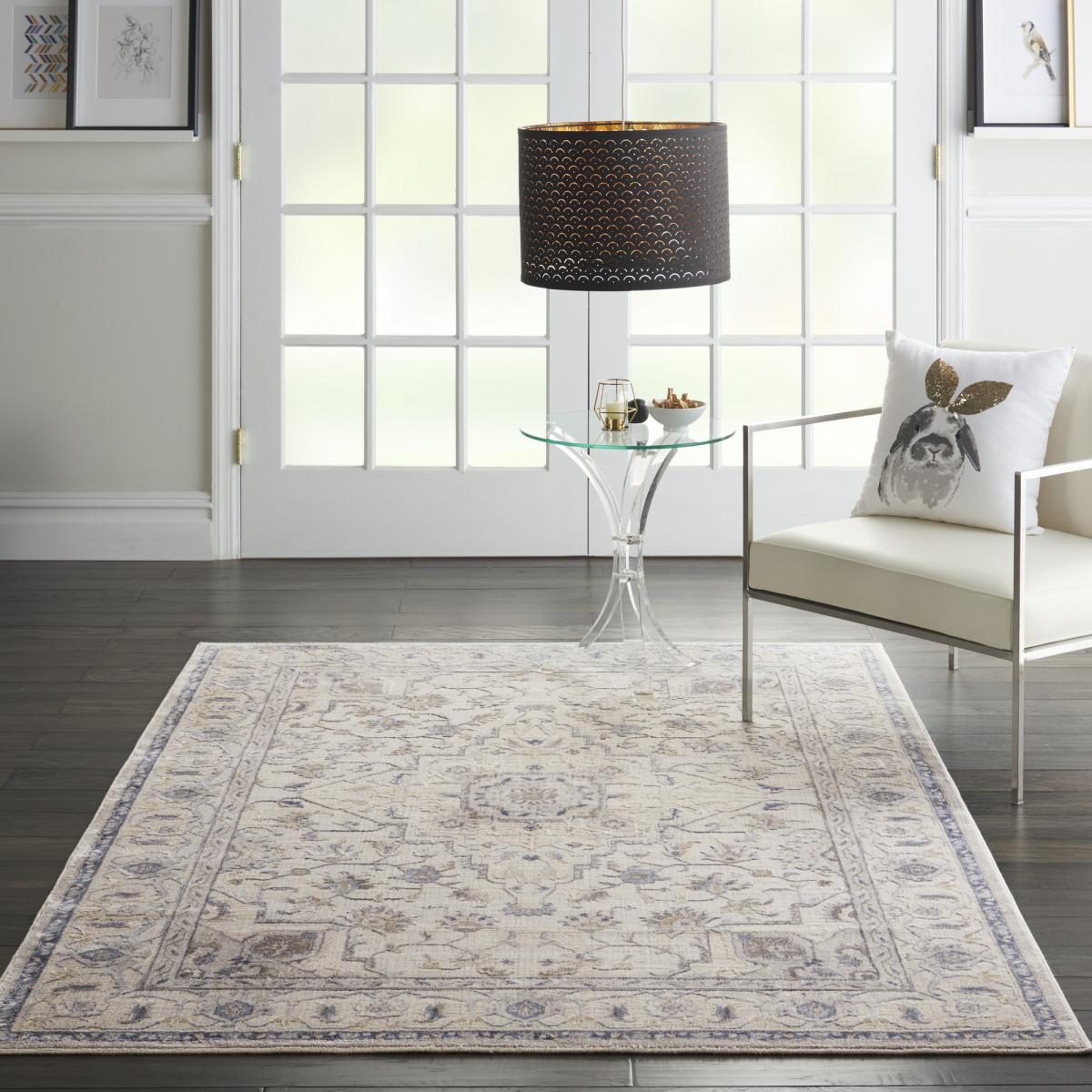 Silky Textures Rugs SLY08 by Nourison in Ivory Grey – image 1