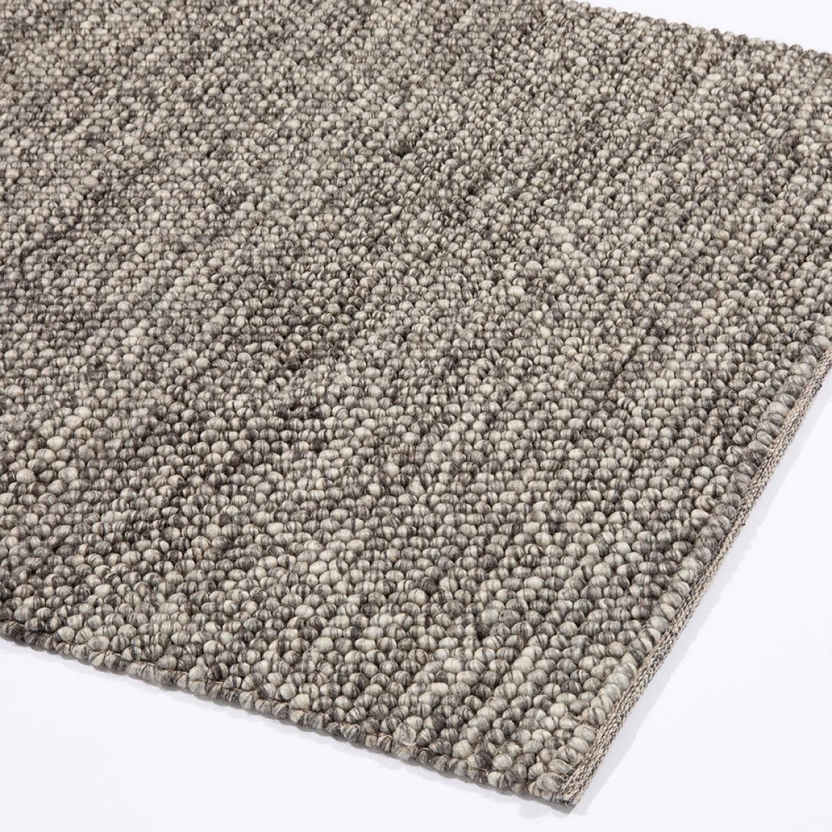 Delilah Mayfair Motted Pebble Wool Rugs in Grey Black 160x230cm – image 2