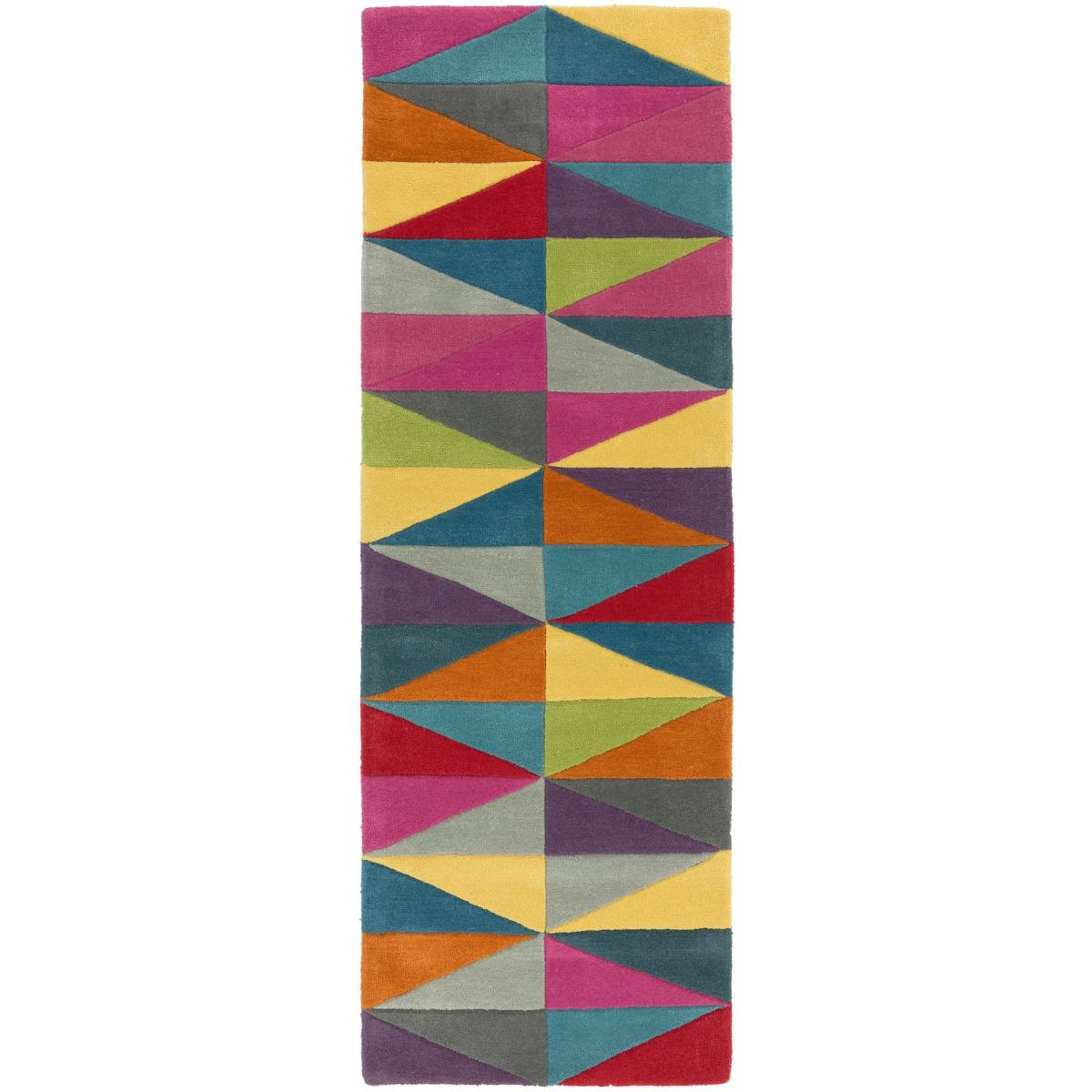 Funk Triangles Multi Coloured Hallway Runners 70x200cm – image 5