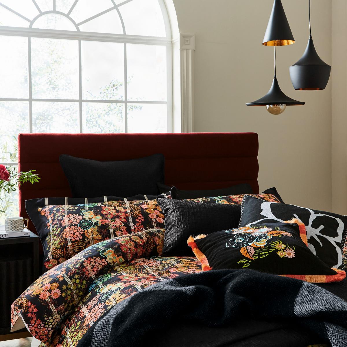 Retro Floral Bedding Duvet Cover and Pillowcase by Ted Baker in Multi 200x200cm – image 1
