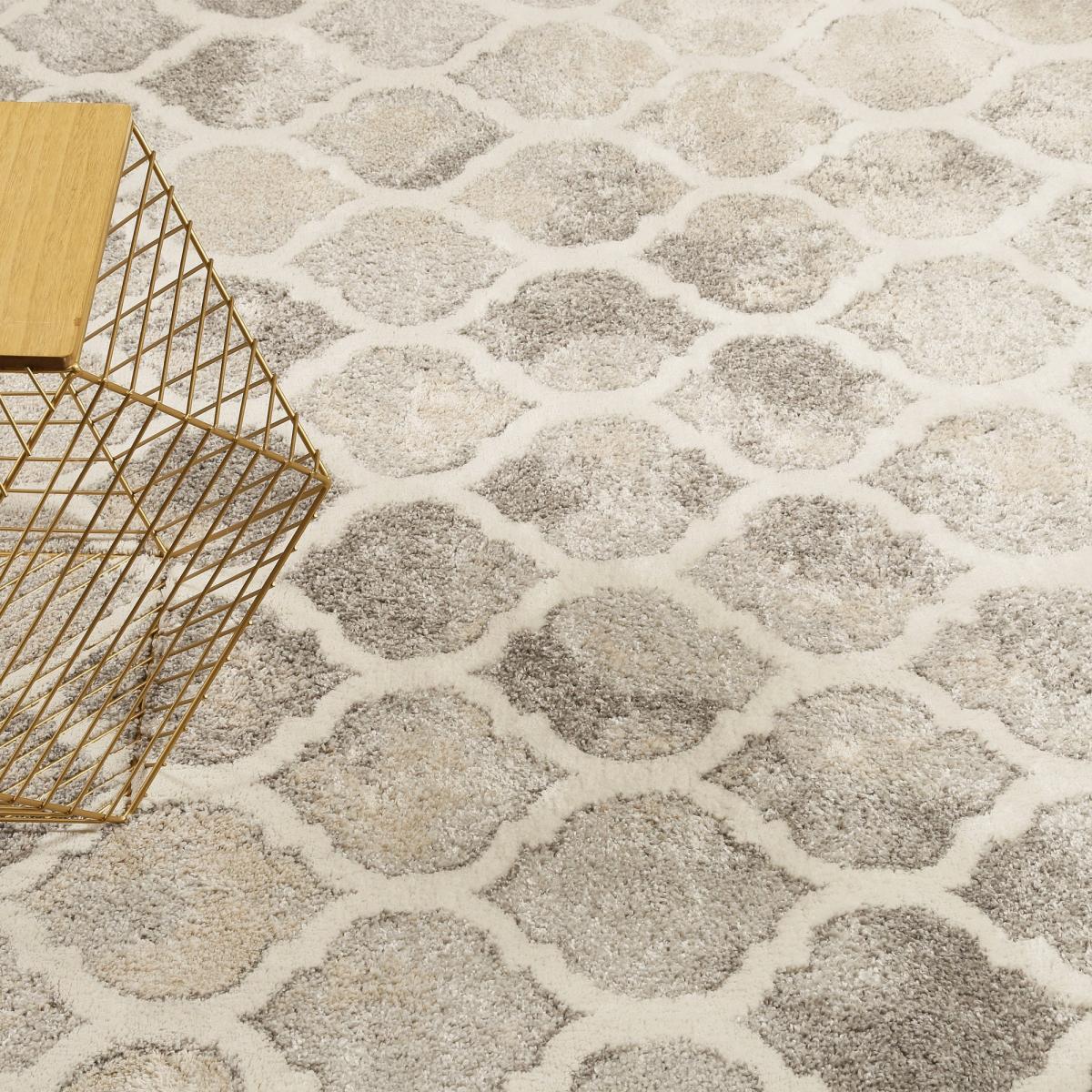 Weconhome Replay Modern Trellis Rugs 30509 957 in Pink Grey Beige – image 2