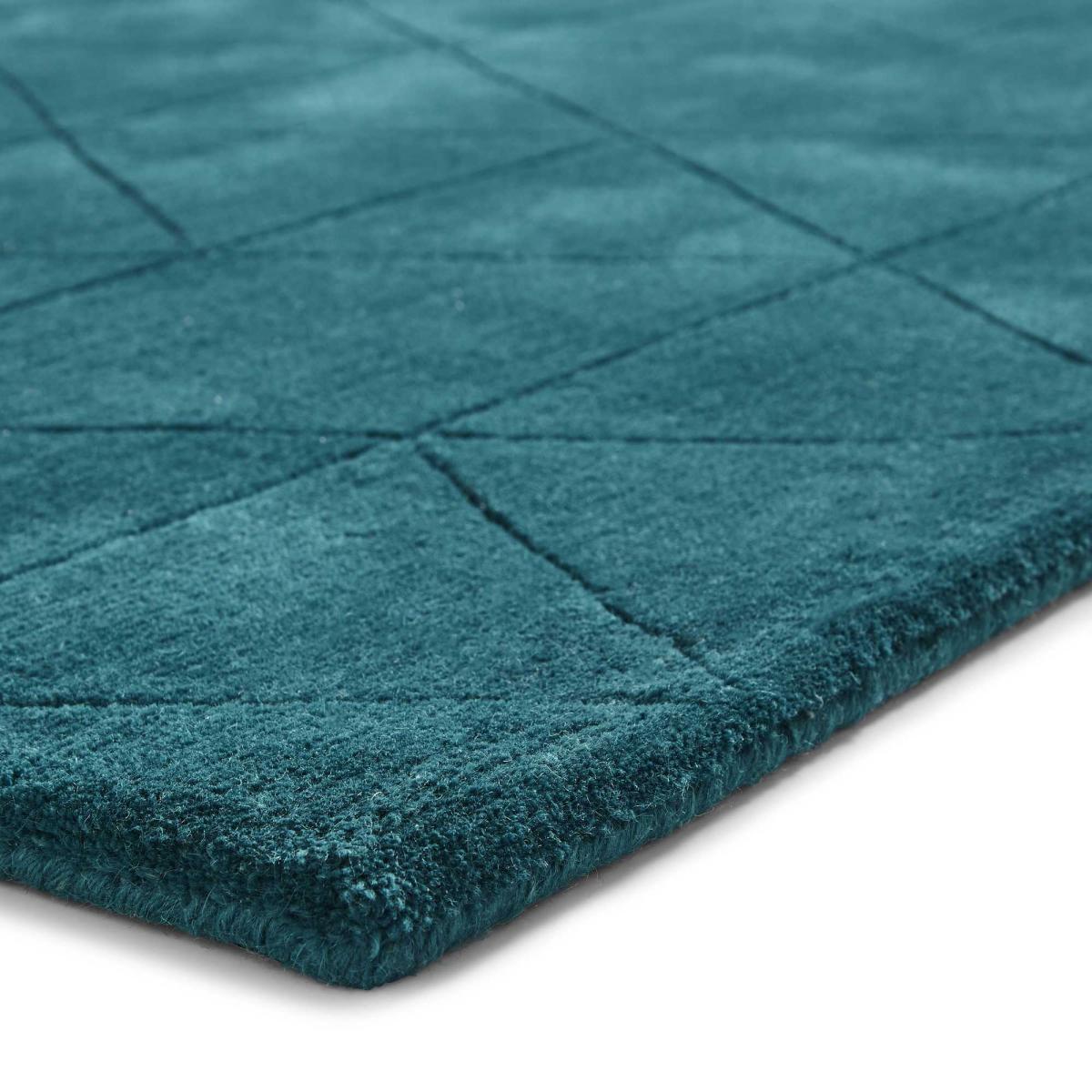 Kasbah KB2025 Geometric Wool Rugs in Jewel Green – image 2