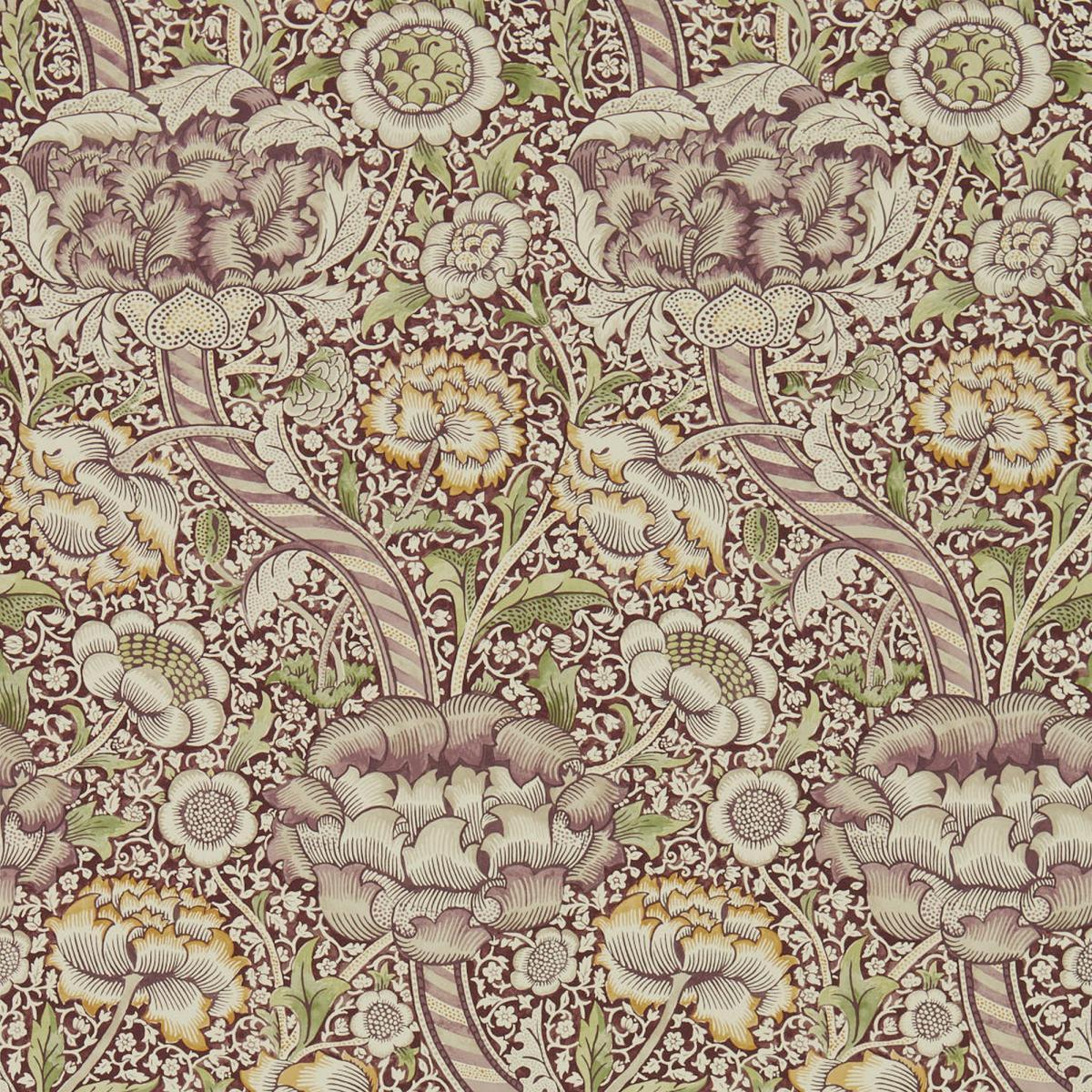 Wandle Wallpaper 216424 by Morris & Co in Wine Saffron Roll