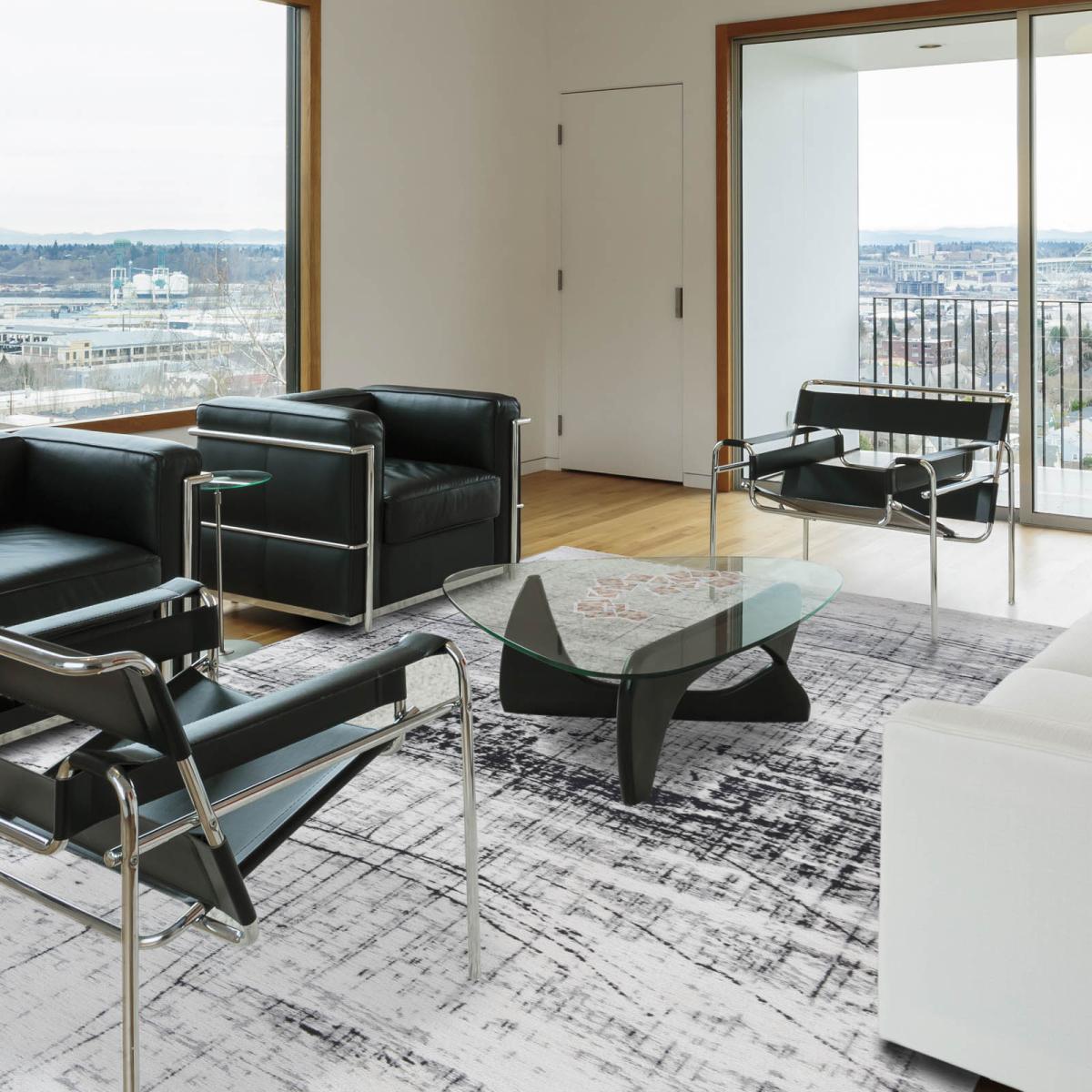 Mad Men Griff Rug 8926 in Black and White – image 1