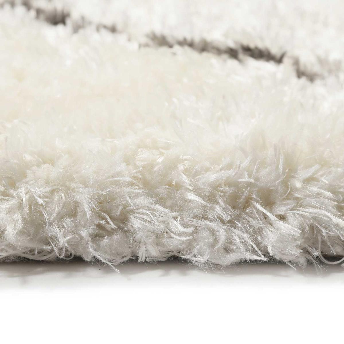 Boho and Scandic Afella Shaggy Rugs 5965 695 in White and Grey133x200cm – image 3