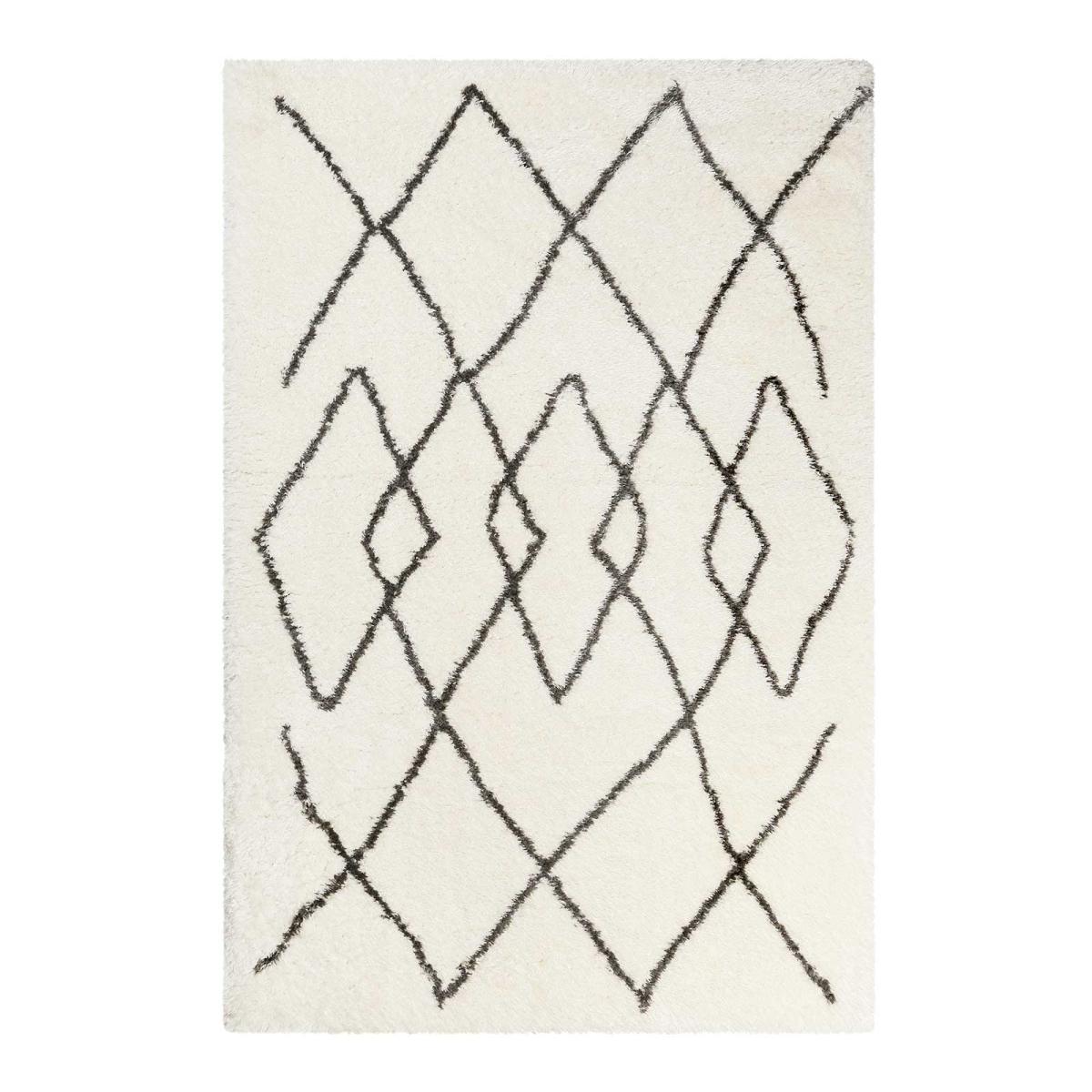 Boho and Scandic Afella Shaggy Rugs 5965 695 in White and Grey133x200cm – image 5