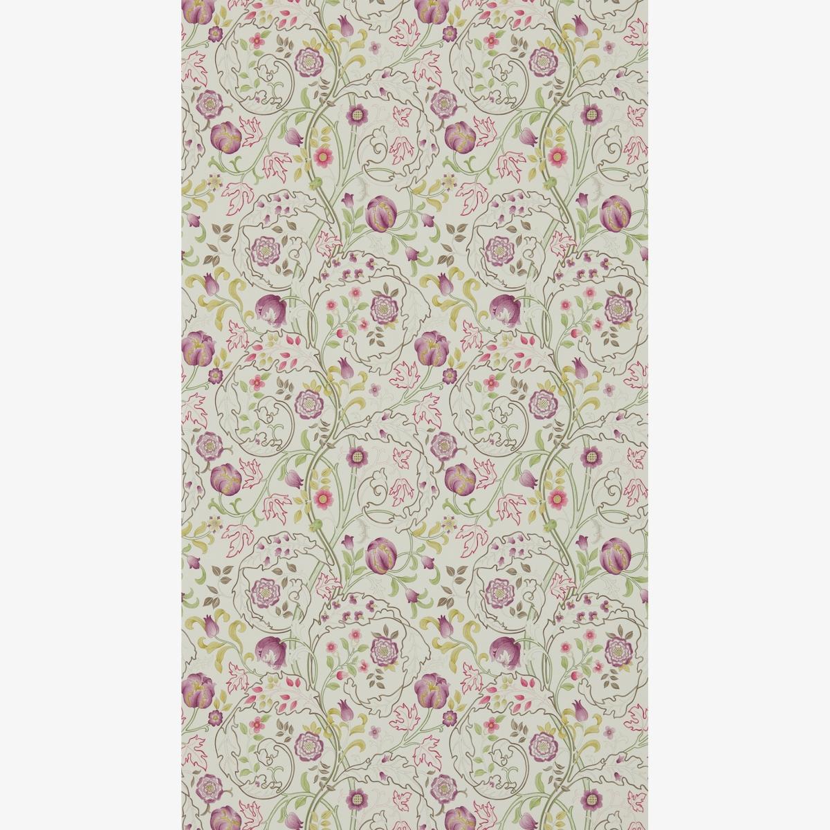 Mary Isobel Wallpaper 214727 by Morris & Co in Wine Linen Roll