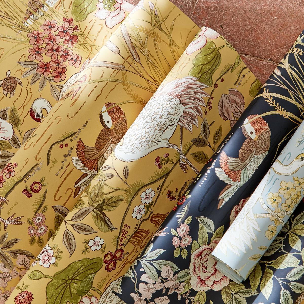 Crane and Frog Wallpaper 217124 by Sanderson in Honey Olive&nbsp;Roll – image 2