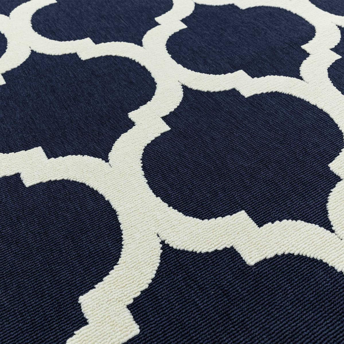 Antibes Trellis Outdoor Rugs in AN02 Blue – image 4