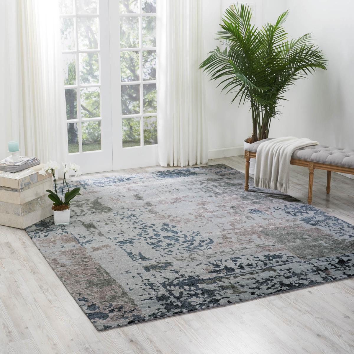 Silk Shadows Rugs SHA16 in Silver and Grey – image 1
