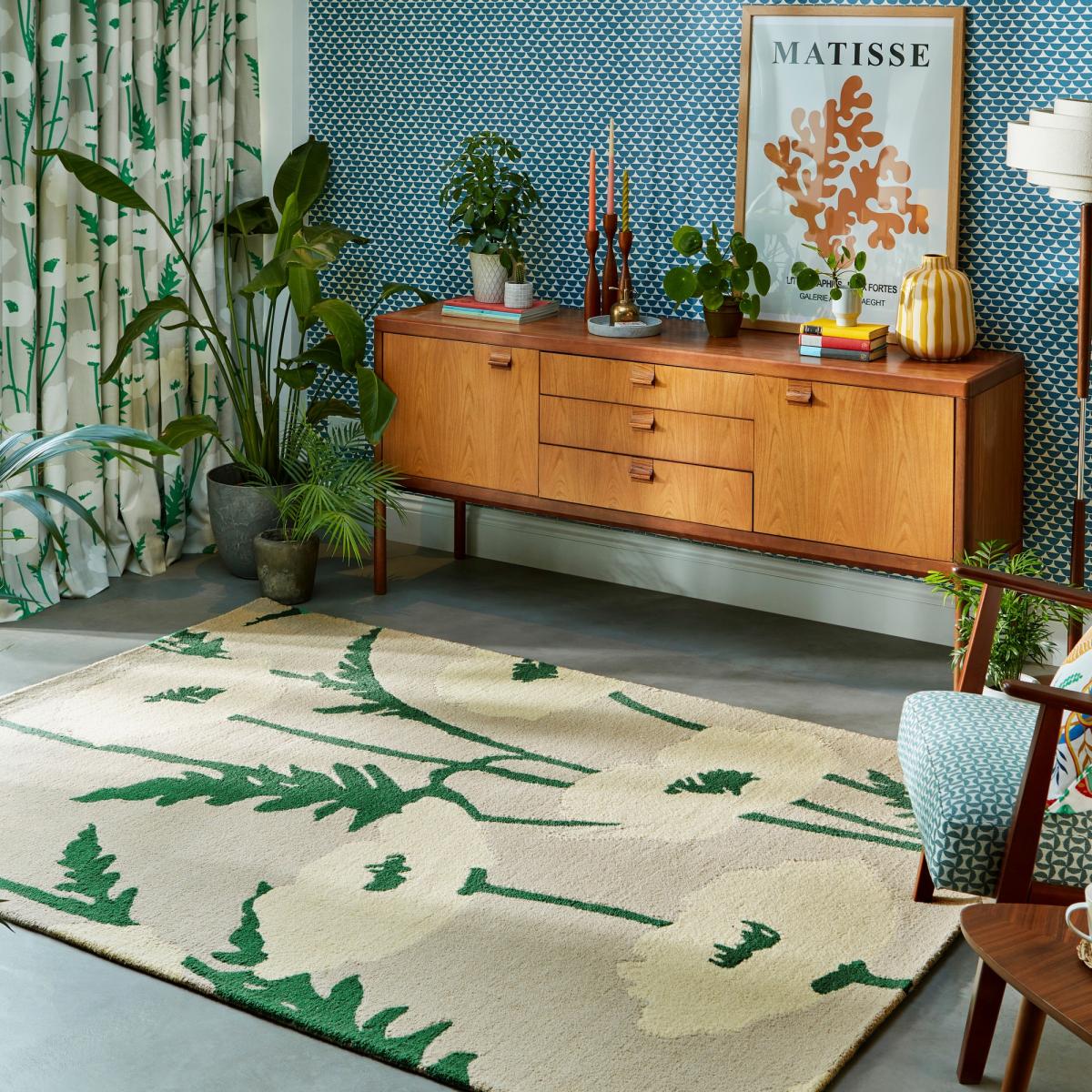 Poppy Pop 124807 Wool Rugs by Scion in Parchment Gecko200x280cm – image 2