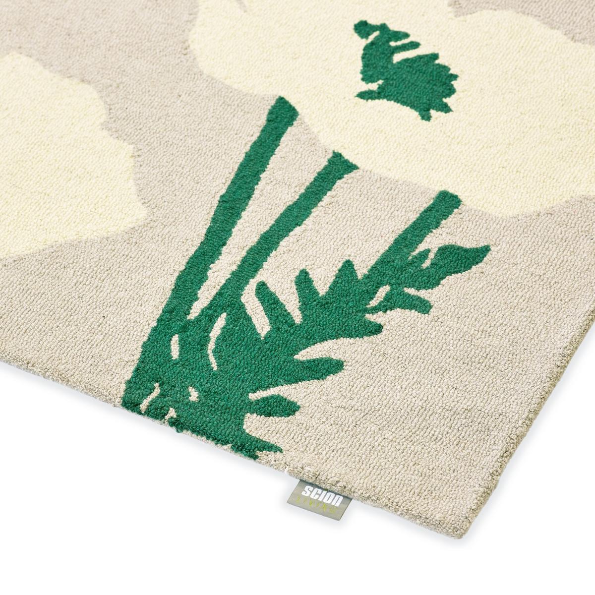 Poppy Pop 124807 Wool Rugs by Scion in Parchment Gecko200x280cm – image 3