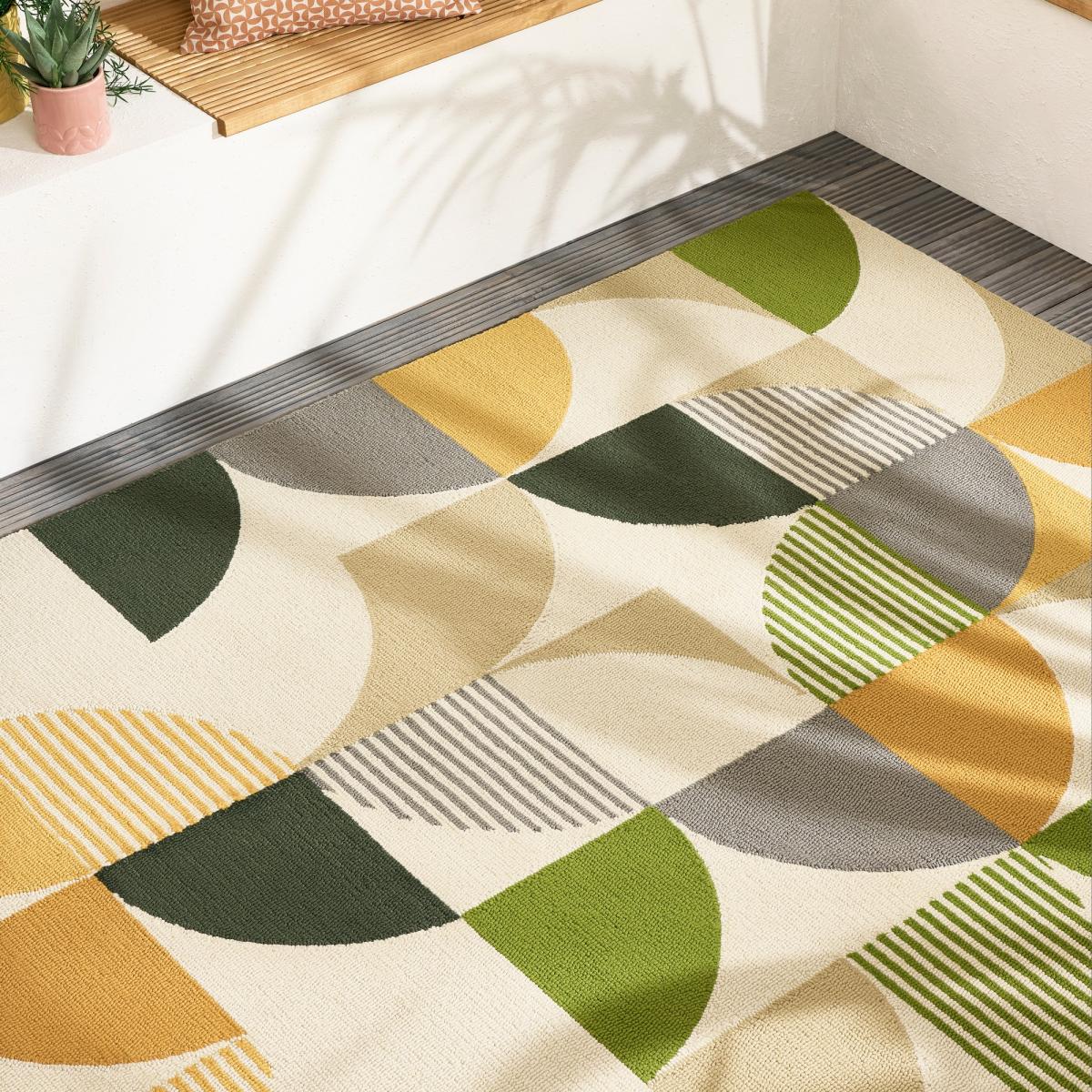 Ottil Indoor Outdoor Rugs 424607 by Scion in Citrus Green – image 2