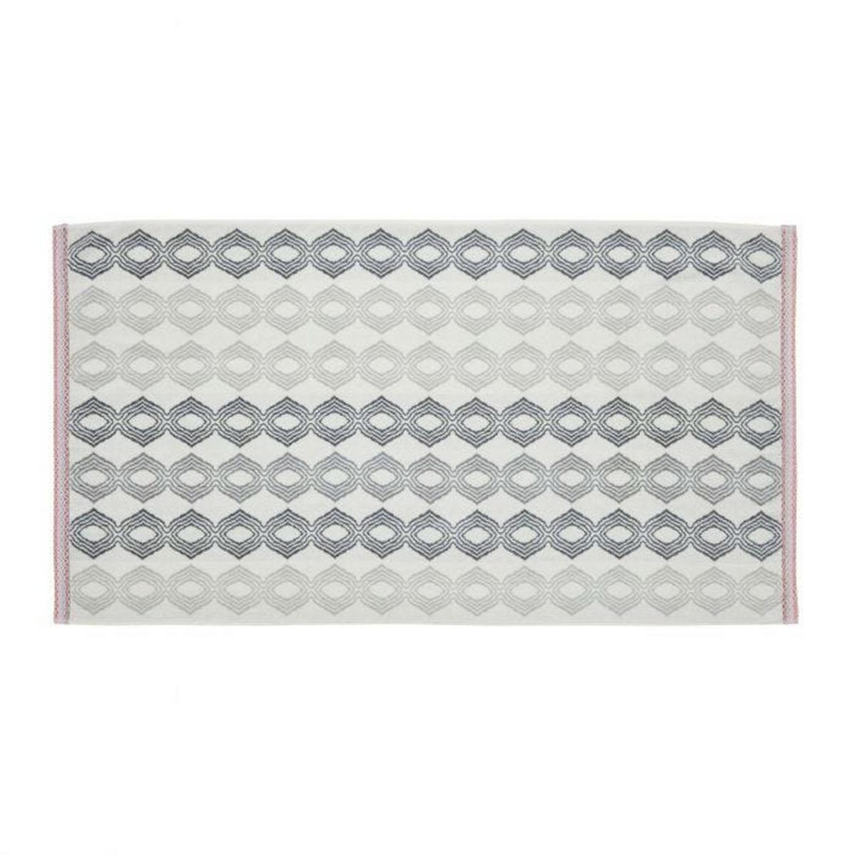 Sezan Embroidered Geometric Towel in Silver Grey 50x90cm – image 2