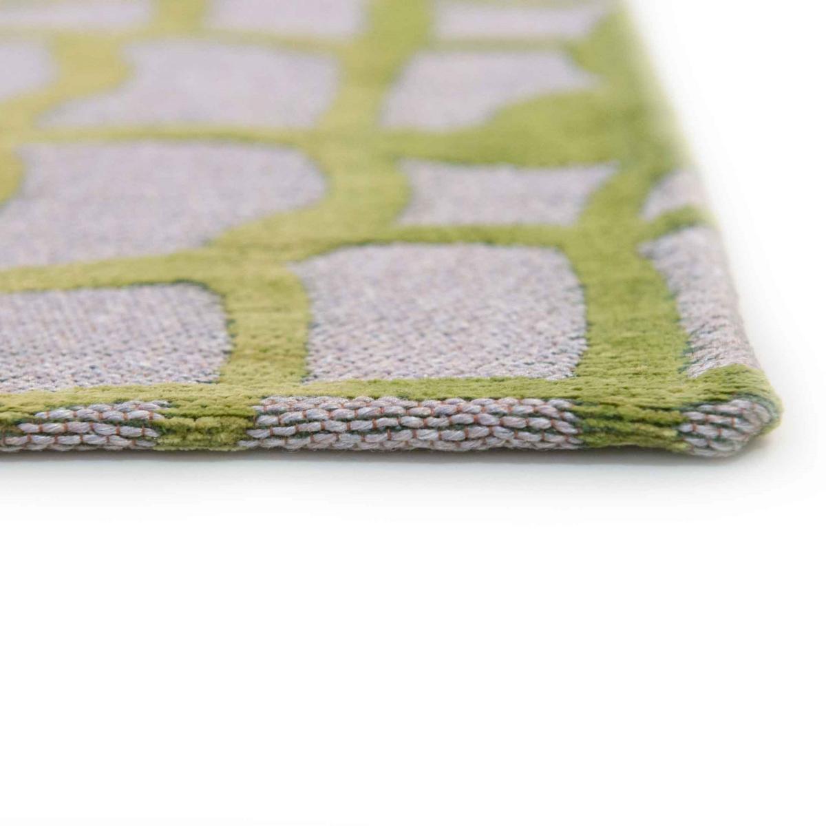 Louis De Poortere Modern Abstract Mad Men Dedalo Rugs 9204 in Republic Green 80x150cm – image 4