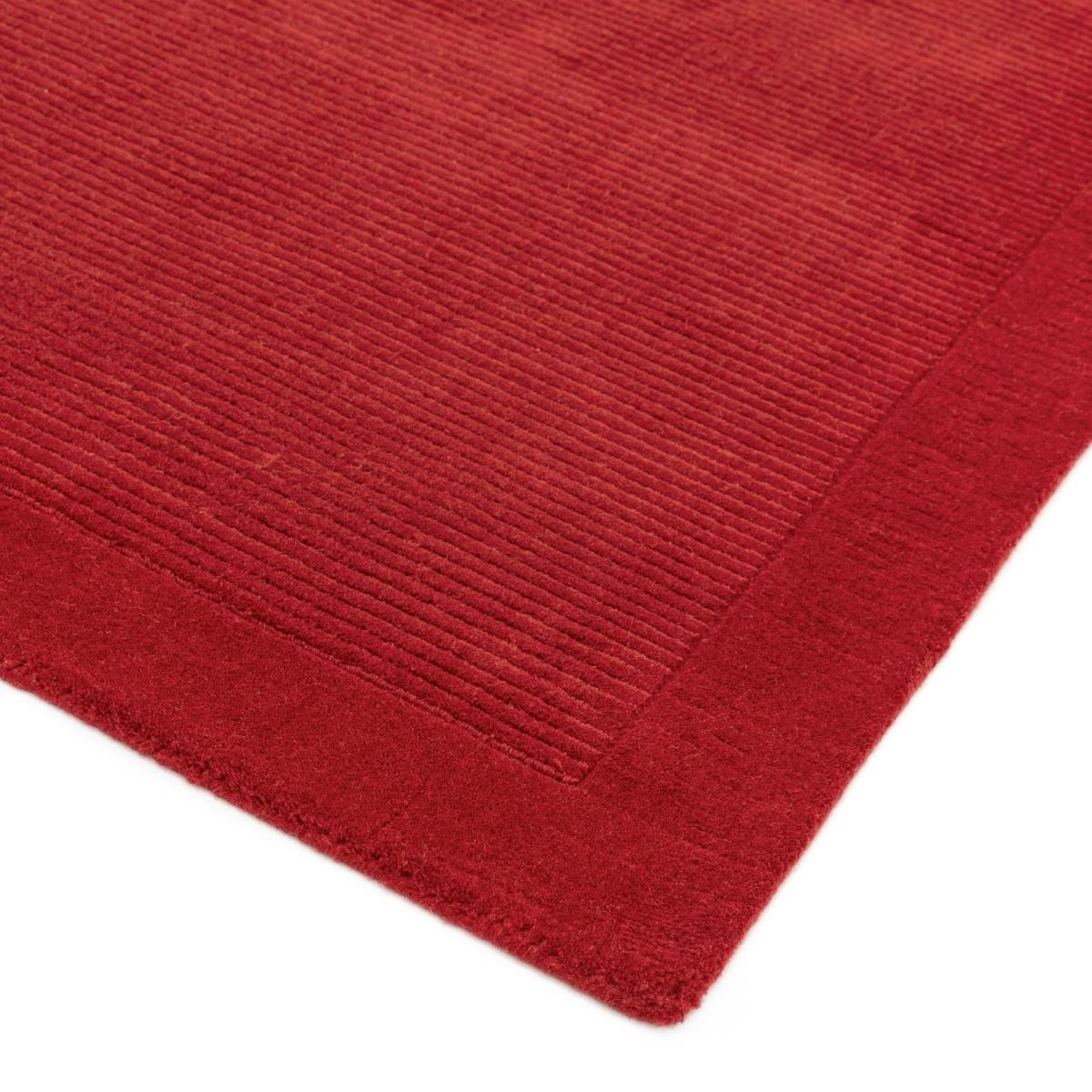 York Plain Wool Rugs in Poppy Red 120x170cm – image 2